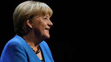 Merkel durante a entrevista - Getty Images
