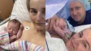 Imagens da jornalista Kirsten Drysdale segurando o recém-nascido registrado como "metanfetamina" - Reprodução/Redes Sociais