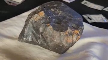 O Meteorito Santa Filomena, que foi incorporado ao acervo do Museu Nacional - Reprodução/Vídeo/g1