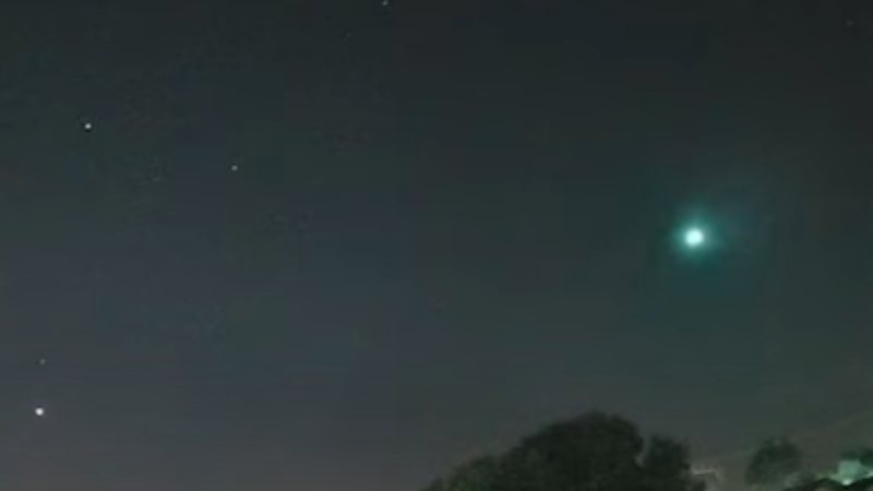 Momento em que o meteoro é registrado - Divulgação/Vídeo/Youtube