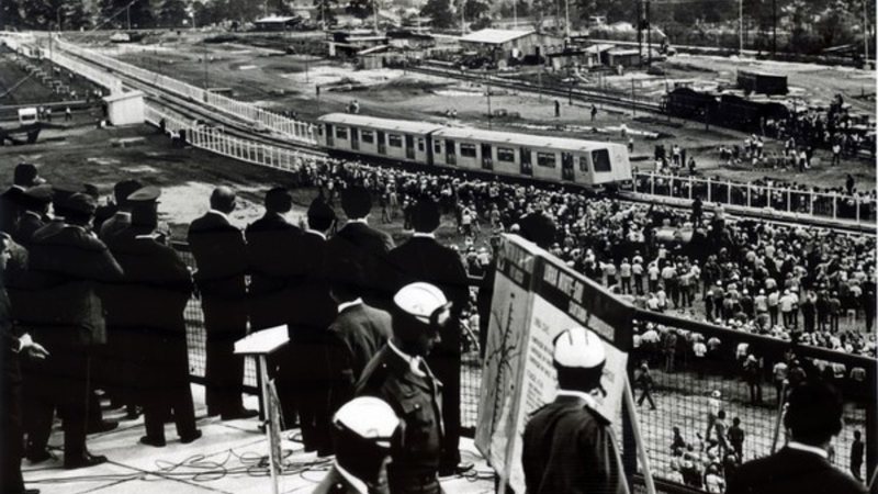 Inauguração do metrô de São Paulo, em 1972 - Divulgação/ Metrô