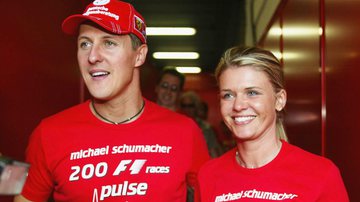 Michael Schumacher e a esposa, Corinna - Getty Images