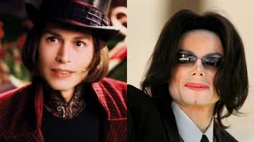Willy Wonka (à esqu.) e Michael Jackson (à dir.) - Divulgação e Getty Images