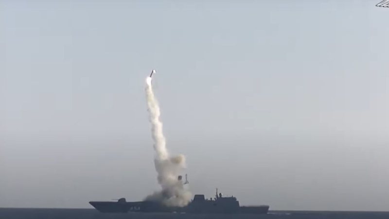 Imagem de um teste de míssil realizado pela Rússia anteriormente
