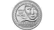 Moeda em homenagem a atriz Anna May Wong - Divulgação/Casa da Moeda dos EUA