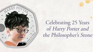 Moeda em homenagem aos 25 anos do primeiro livro de 'Harry Potter' - Reprodução/Vídeo/Twitter: @RoyalMintUK