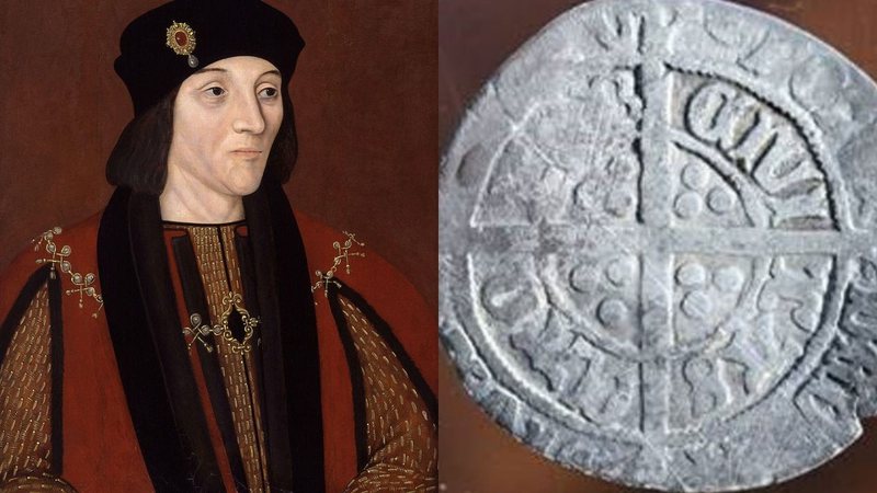 Retrato de Henrique VII e rara moeda de prata descoberta recentemente no Canadá - Domínio Público via Wikimedia Commons/Divulgação/Newfoundland Labrador Canada