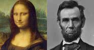O quadro Mona Lisa ao lado de fotografia de Abraham Lincoln - Wikimedia Commons