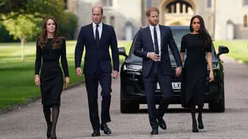 Kate, William, Harry e Meghan após a morte da rainha Elizabeth - Getty Images