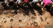 Imagem do mosaico da vila romana - Divulgação/National Trust