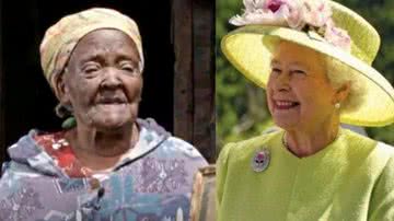 Á esquerda, Muthoni Mathenge e à direita, Elizabeth II - Divulgação / twitter: @_ram_jey