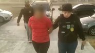 Mulher sendo presa em Manaus, Amazonas - Divulgação/TV Globo