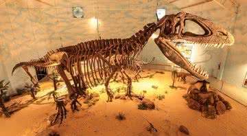Réplica de um dinossauro exposto no Zooparque Itatiba - Divulgação/ Zooparque Itatiba