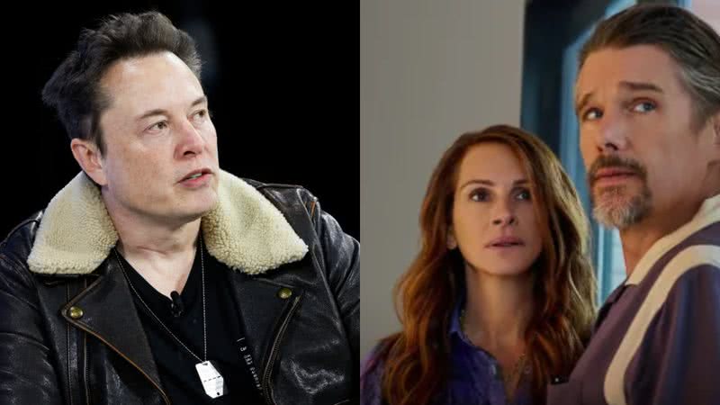 Elon Musk e cena do filme ‘O Mundo Depois de Nós’ (2023) - Getty Images e Divulgação/Netflix