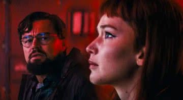 Leonardo DiCaprio e Jennifer Lawrence em "Não Olhe para Cima" (2021) - Divulgação/Netflix