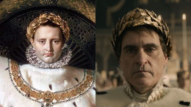 Napoleão: o imperador em retrato e no filme de Ridley Scott - Domínio Público e Divulgação