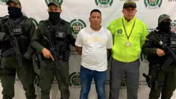 Narcotraficante após prisão - Divulgação/ Polícia Nacional da Colômbia