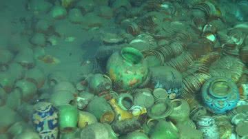 Itens de porcelana encontrados em naufrágios - Reprodução / Academia Chinesa de Ciências