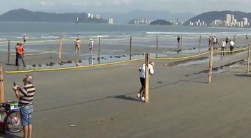 Área do navio misterioso, em Santos - Divulgação/Documentário Veleiro Kestrel/Youtube