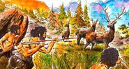 Ilustração de caçadores-coletores do período neolítico - Divulgação