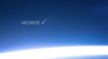 Imagem do cometa identificado por uma escritura ao lado - Divulgação/YouTube/VideoFromSpace/08.07.2020