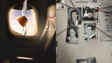 Imagens promocionais de 'Voo 370: O Avião que Desapareceu' e 'Em Nome da Fé: Uma Traição Sagrada' - Divulgação/Netflix