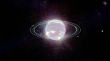 Imagem dos anéis de Netuno capturada pelo James Webb - Divulgação / NASA
