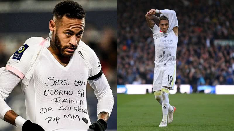 Neymar e Raphinha dedicaram gols à Rainha da Sofrência - Divulgação/ Instagram/ @NeymarJr e Getty Images