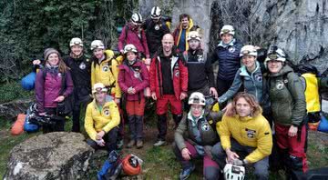 Voluntários reunidos antes do início da expedição - Divulgação / Christian Clot