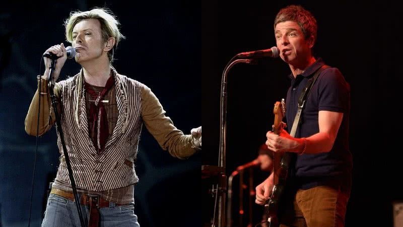 Os músicos David Bowie e Noel Gallagher - Getty Images
