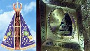 Montagem mostrando duas fotografias do ídolo de Nossa Senhora Aparecida - Divulgação/ Domínio Público e Divulgação/ Licença Livre/ José Luiz Bernardes Ribeiro