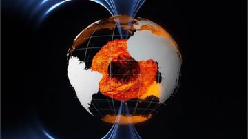 Imagem ilustrativa do núcleo da Terra - Divulgação / Agência Espacial Europeia