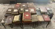 Livros recuperados em Mosul, Iraque - Divulgação/Ninevah Police