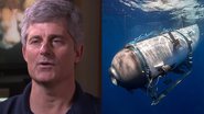 O CEO da OceanGate e imagem do submersível - Reprodução/Vídeo e Divulgação/OceanGate