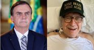 Bolsonaro em montagem com Olavo - Isac Nóbrega / PR / Divulgação / YouTube / TV Globo