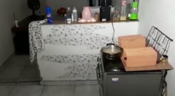 Cozinha onde o acidente aconteceu - Divulgação/G1