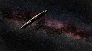 Arte interpretativa de Oumuamua - Gemini Observatory