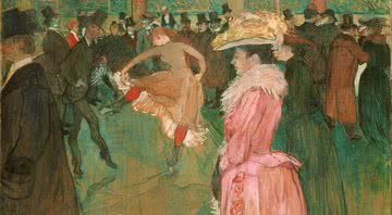 Baile no Moulin Rouge (1890) - Henri de Toulouse-Lautrec, Domínio Público, via Wikimedia Commons