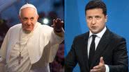 O papa Francisco e o presidente ucraniano, Volodymyr Zelensky - Getty Images