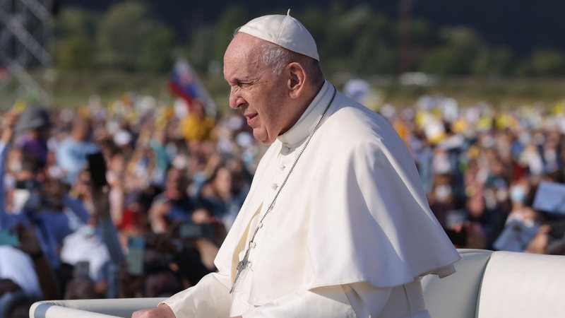 Papa discursando em setembro de 2021 - Getty Images