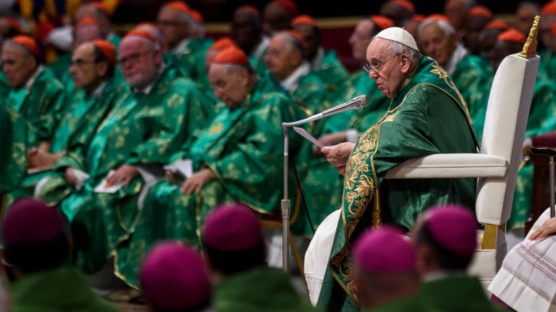 Papa Francisco durante missa - Getty Images