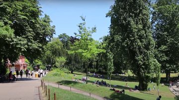 Trecho de vídeo mostrando o parque onde os restos mortais foram encontrados - Divulgação/ Vídeo/ Michael Jiroch
