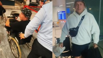 Passageiro fingindo precisar de cadeira de rodas no aeroporto de Heathrow - Divulgação/TikTok/@wolfjenko