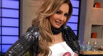 Patricia usa avental do MasterChef - Divulgação / TV Azteca