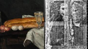 Registro da obra de Paul Cézanne e o raio-x realizado - Museu de Arte de Cincinnati