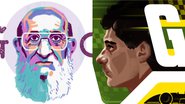Paulo Freire e Ayrton Senna já foram homenageados com o Doodle - Reprodução/Google