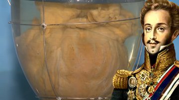 O coração de Dom Pedro I e uma pintura do imperador - Reprodução/Vídeo/Youtube e Domínio Público