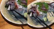 Cenas do peixe mordendo o hashi - Divulgação / UOL