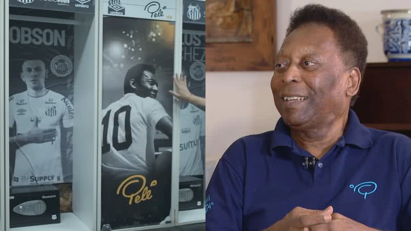 Registro do armário de Pelé (à esqu.) e registro de Pelé (à dir.) - Reprodução/Vídeo