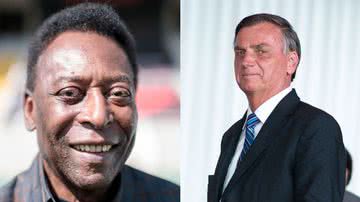 O 'Rei Pelé' e o ex-presidente Bolsonaro - Getty Images
